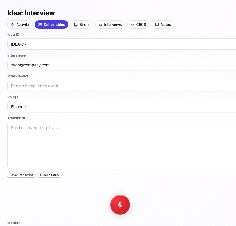 Interview screenshot